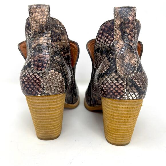 Jeffrey Campbell Snakeskin Open Sided Ankle Boots - Picture 4 of 10